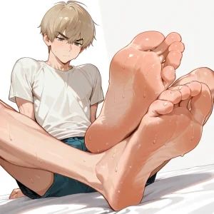 #yla_a3 スリム solo 足裏 素足 汗 蒸れ ブロンド