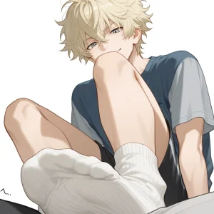 #yla_a46 スリム 2boys 足裏 踏みつけ ブロンド 白ソックス